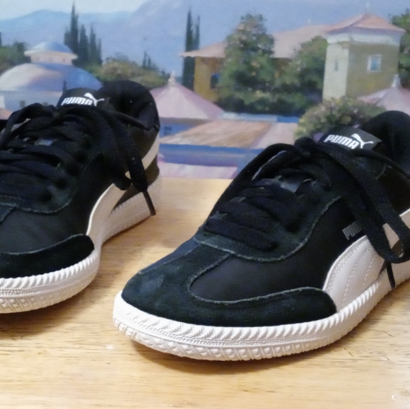 👟Puma Astro Cup Blue & White Leather Suede Old School Sneakers,Like🆕New - Picture 4 of 12